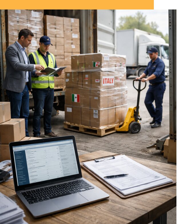 Доставка грузов из Италии: морские и авиаперевозки от 18333