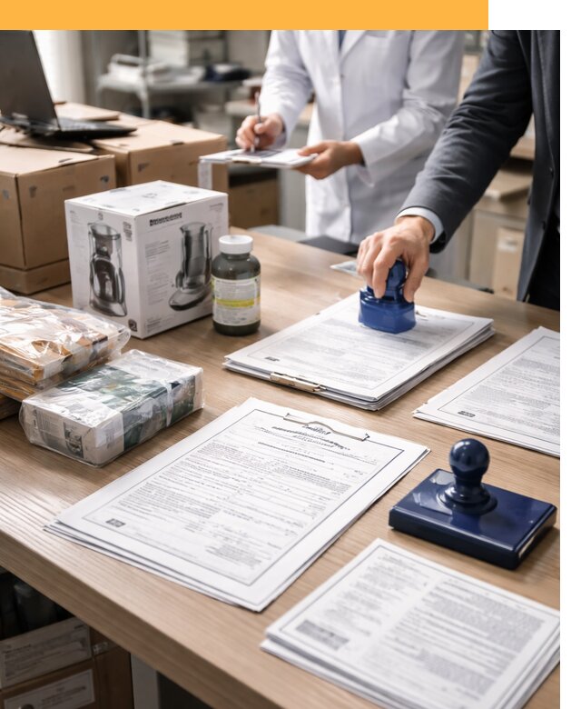 Сертификация импортных товаров от 12222 с таможенным сопровождением